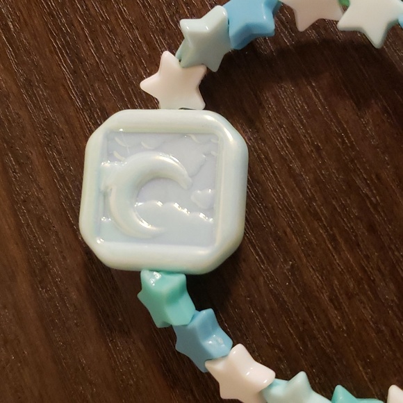 Home made bead bracelet: moon and stars - Picture 2 of 3